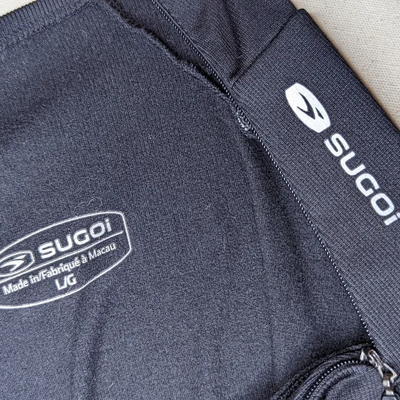 Sugoi Black Side Zip  Mock Neck Top Large - Picture 8 of 11